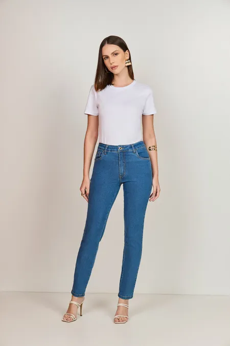 Calça Jeans Feminina Italia Cigarrete Puramania Calça Jeans Feminina Italia Cigarrete Puramania